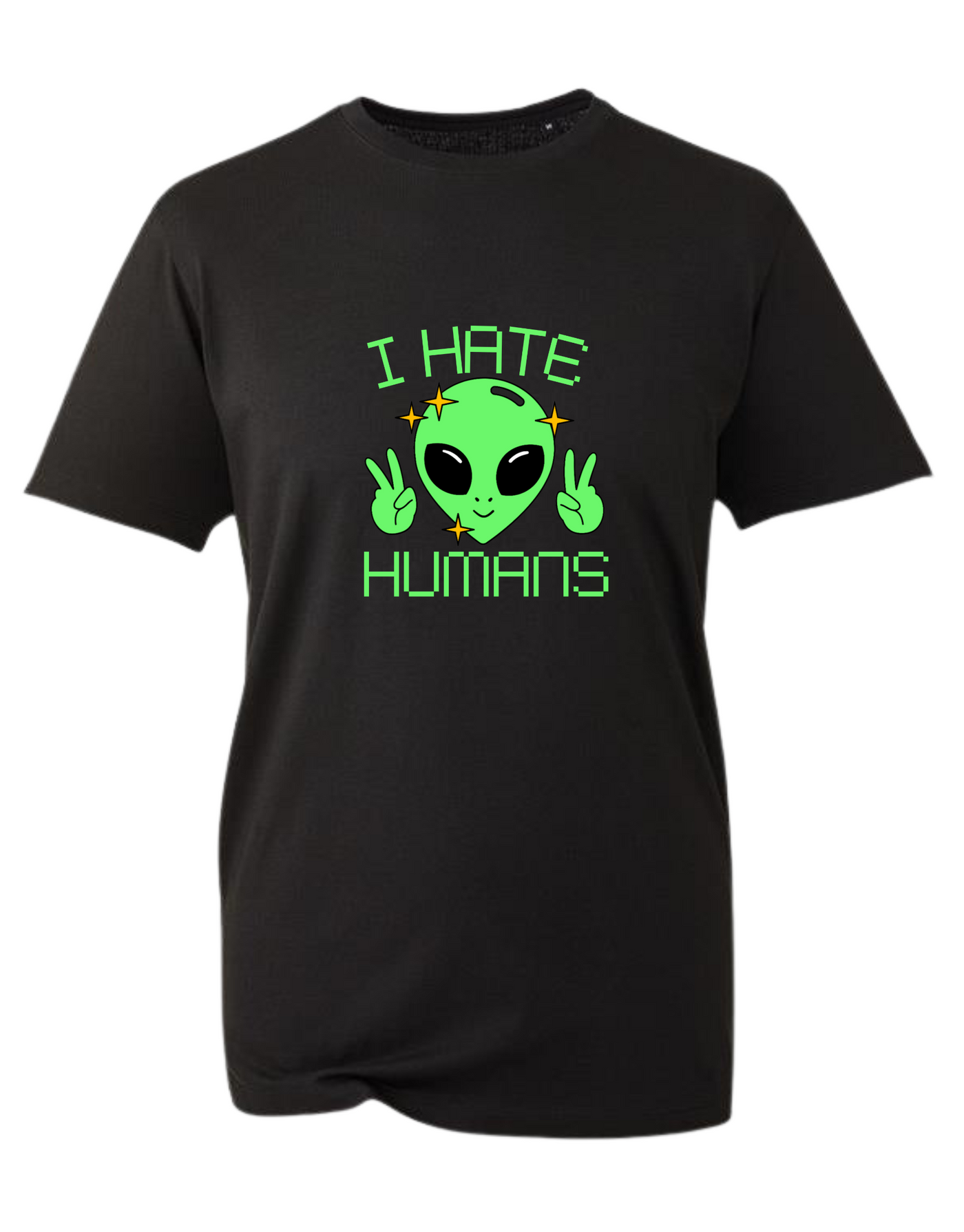 Black "I Hate Humans" Unisex Organic T-Shirt