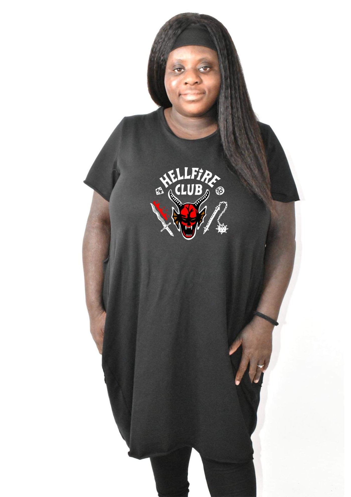 Black Stranger "Hellfire Club" T-shirt Dress