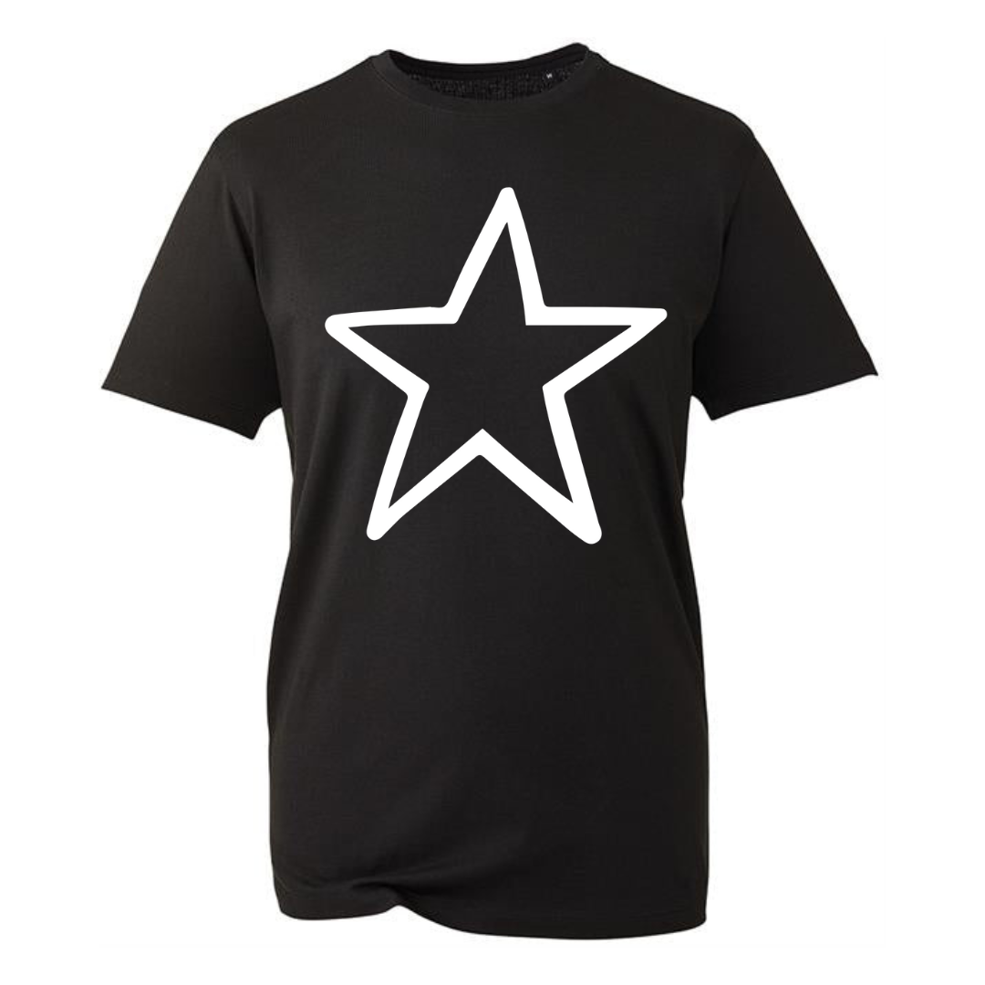 Star Printed Unisex Organic T-Shirt