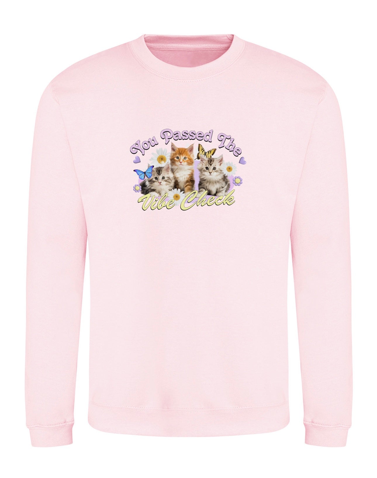 Light Pink "Vibe Check" Kittens Sweatshirt