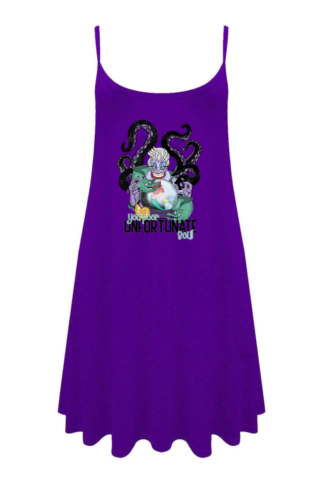 Purple "Unfortunate Soul" Printed Longline Camisole