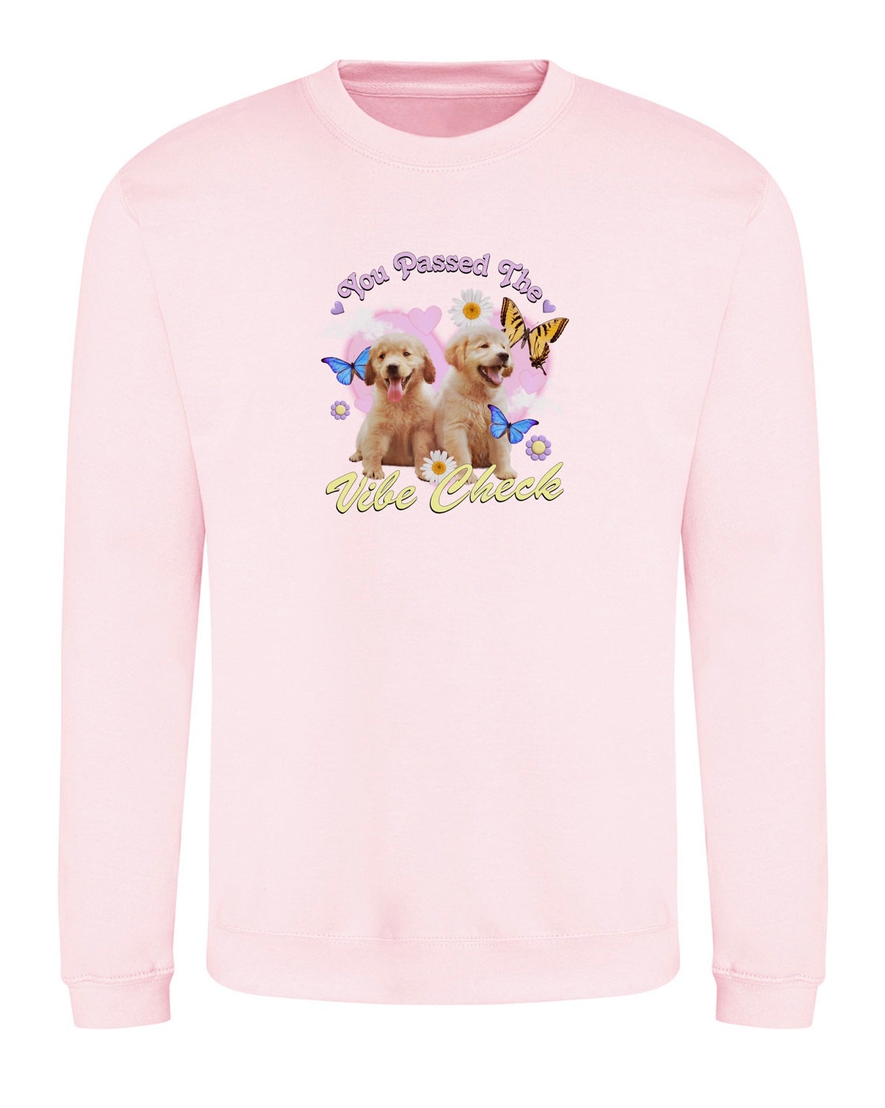 Light Pink "Vibe Check" Puppies Sweatshirt