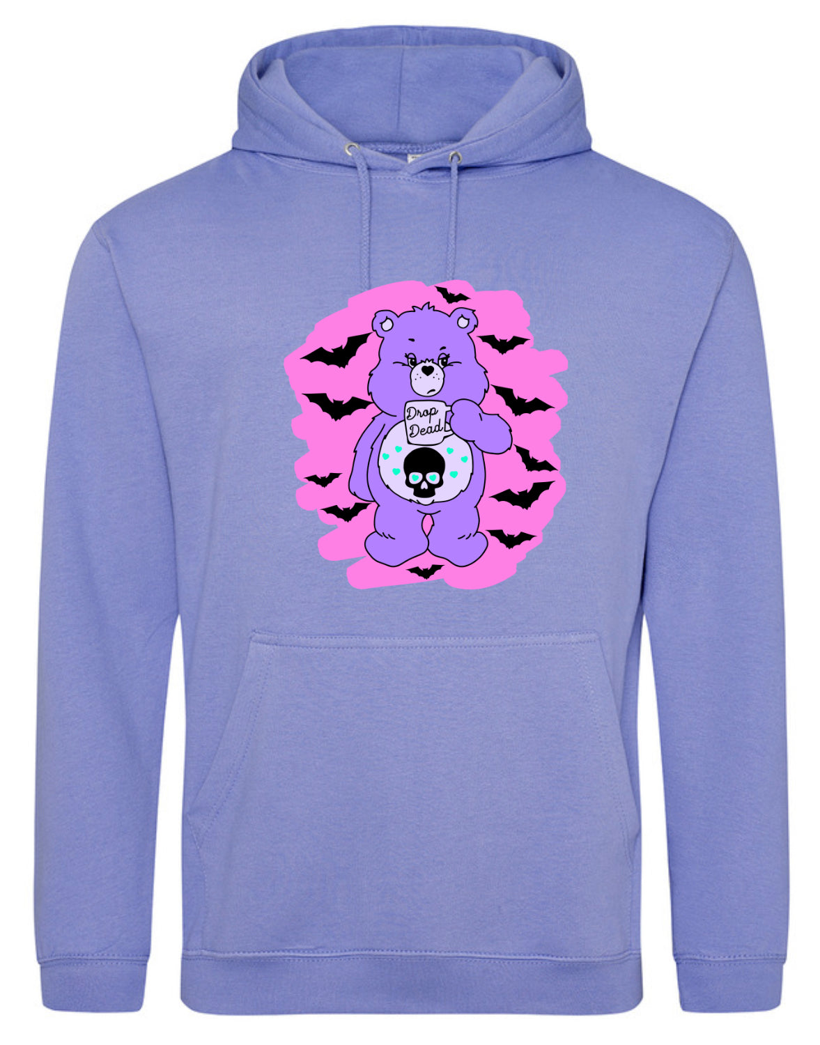 Lilac "Drop Dead Bear" Standard Unisex Hoodie